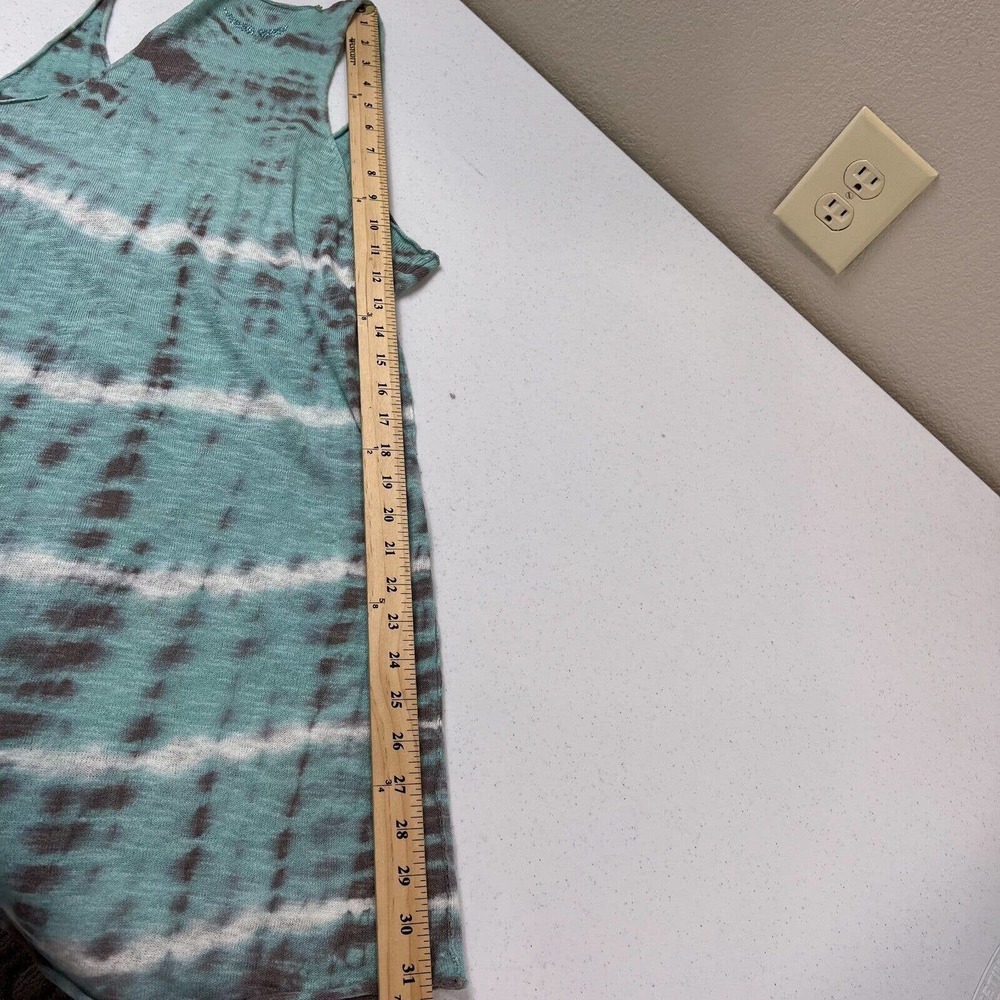 Zadig & Voltaire Tank Dress Women's Small Blue Tie Dye Linen Scoop Neck Pullover - Picture 11 of 12
